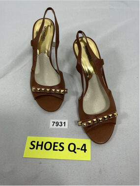 Womans Excellent Condition Michael Kors Sling Back Stiletto Heels 10 M Brown